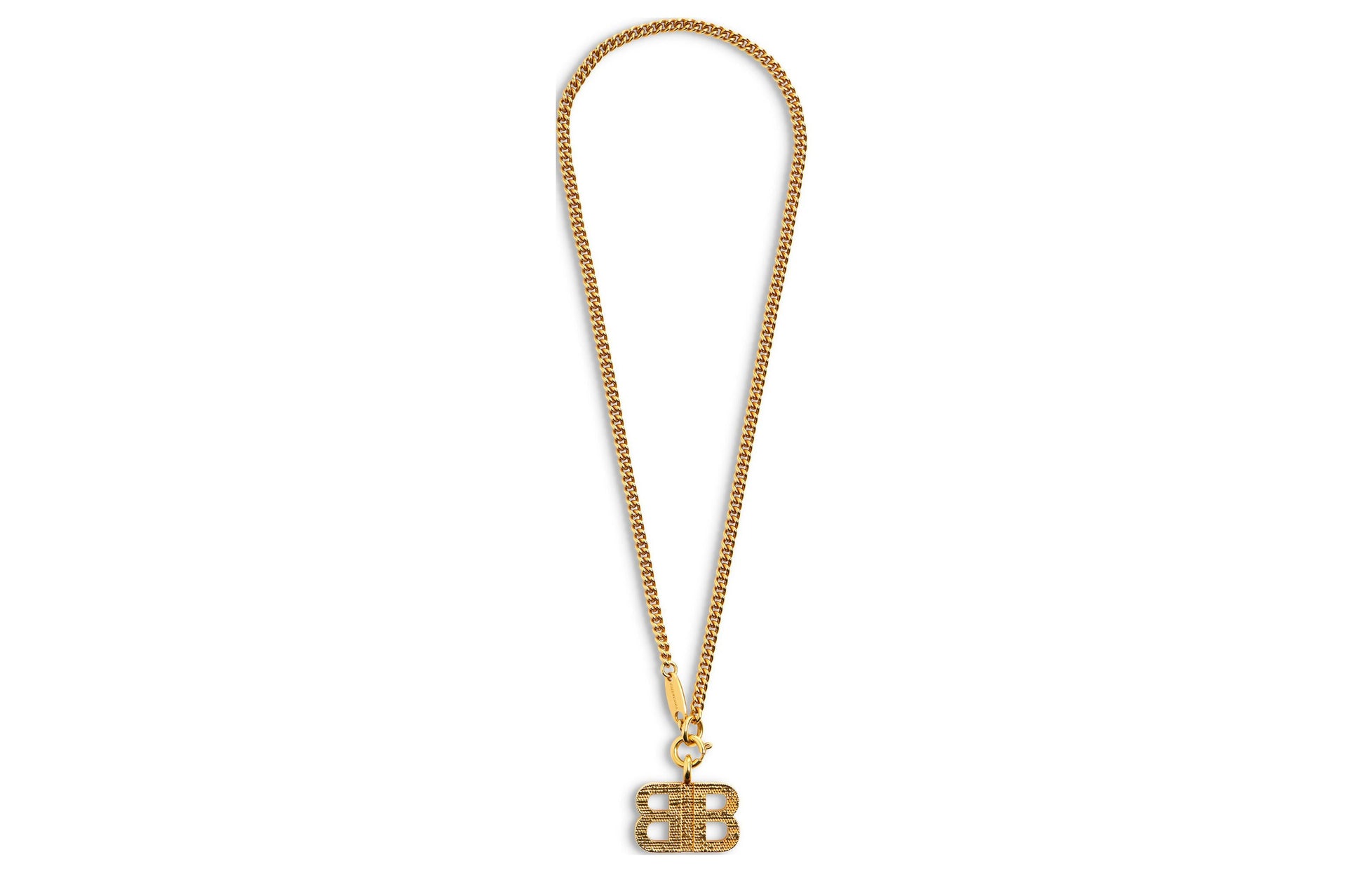 Balenciaga Bb 2.0 Textured Necklace 'Gold' 782981TZ99G0705