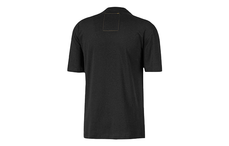PUMA Printing Short Sleeve Round Neck Short Sleeve Black 596620-01