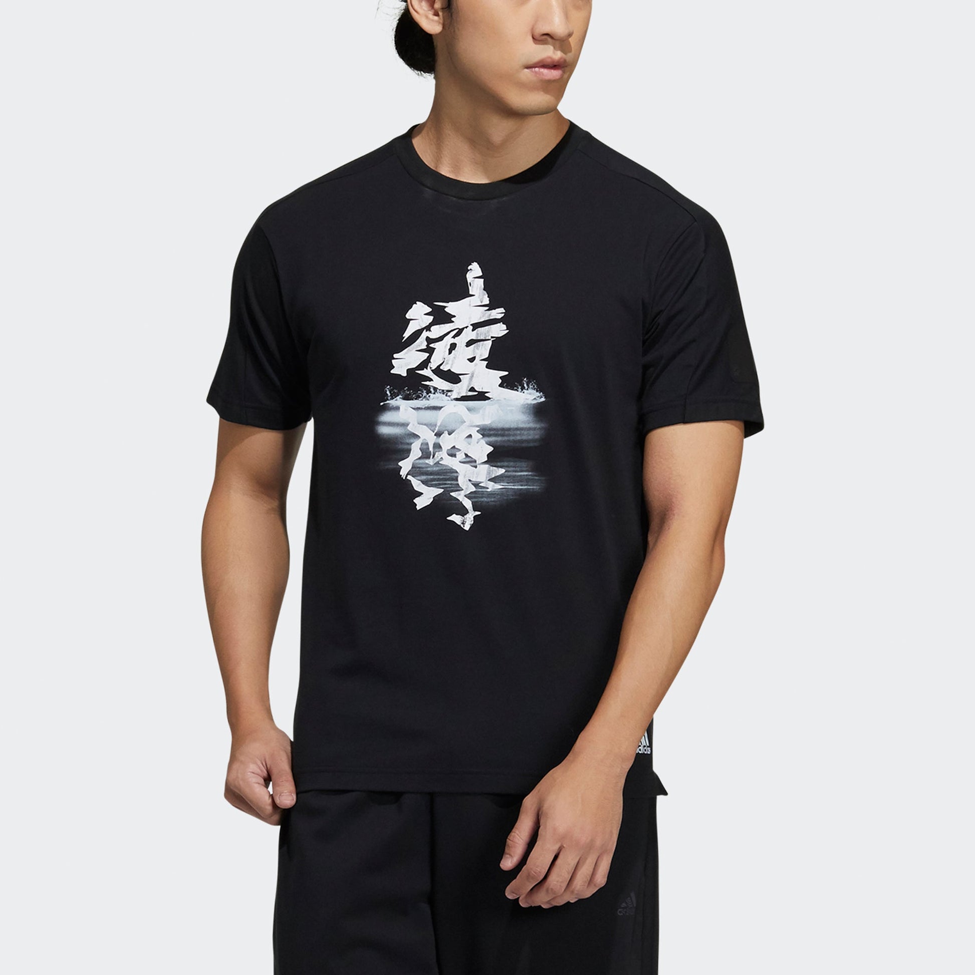 adidas Wj T Gfx Story Casual Sports Round Neck Short Sleeve Black GP0862