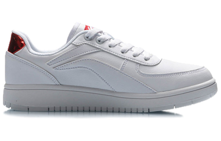 (WMNS) Li-Ning Classic Skateboarding Low 'White Refective Red' AGCP422-2