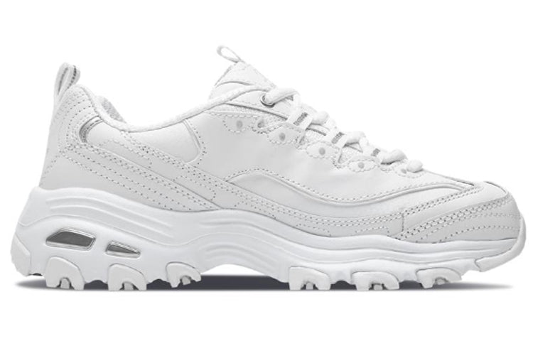 (WMNS)  Skechers D'LITES Daddy Shoes 'White Silver' 11931-WSL