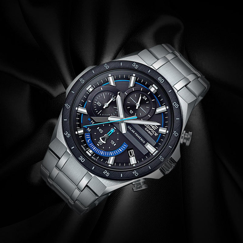 CASIO Quartz EDIFICE Waterproof Sapphire Crystal Mens Silver Analog EQS-920DB-1B