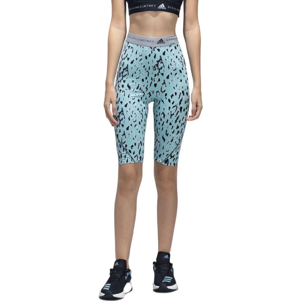 (WMNS) adidas by Stella McCartney TruePurpose Short Cycling Tights Asia Sizing 'Teal Black' HB6077