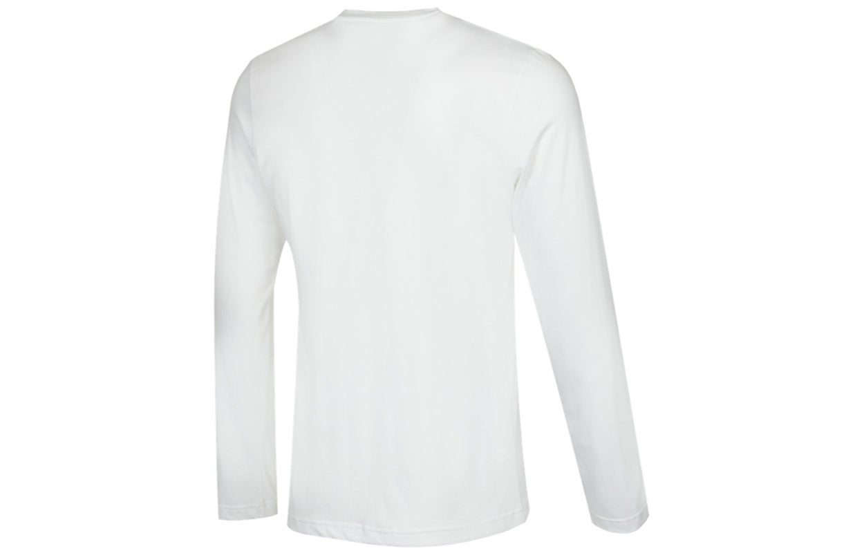 adidas M Bl Sj Ls T Logo Printing Sports Round Neck Long Sleeves White H31117