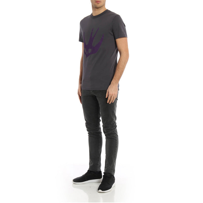 Men's McQ Alexander McQueen Cotton Casual Short Sleeve Gray 277605-HR88-1145