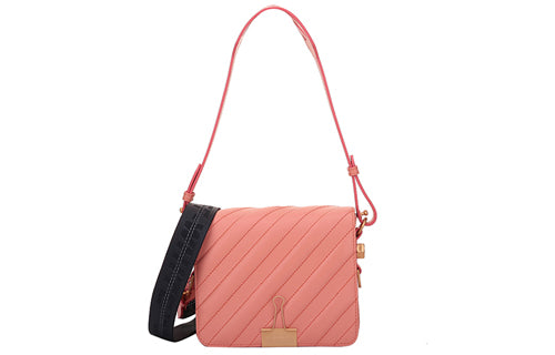 (WMNS) OFF WHITE Black Cowhide Pink Messenger Bag 'Black Pink' 0WNA011R189060012200