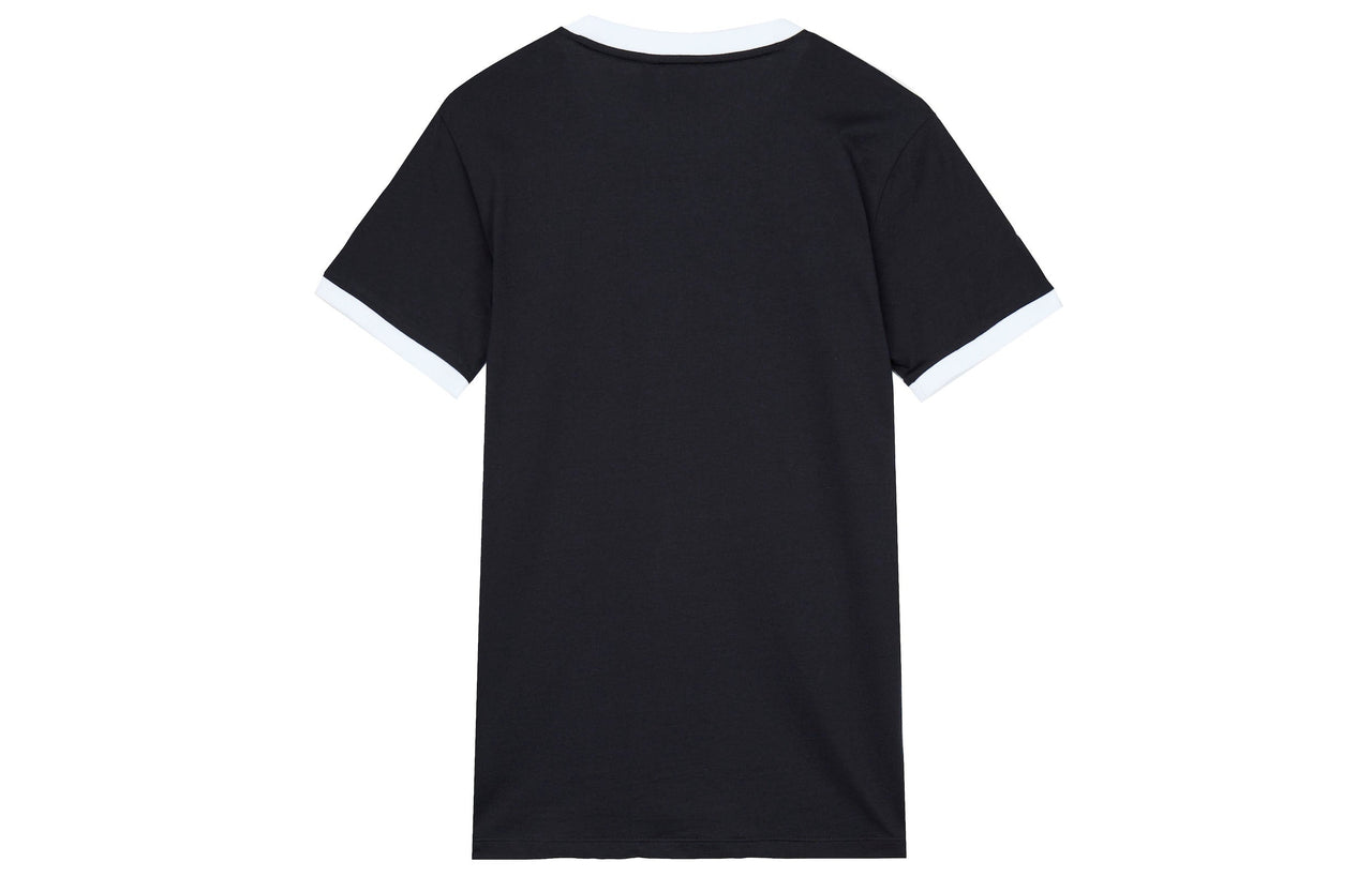 (WMNS) adidas originals 3 Stripes Tee Sports Training Stripe Round Neck Short Sleeve Black T-Shirt GN2900