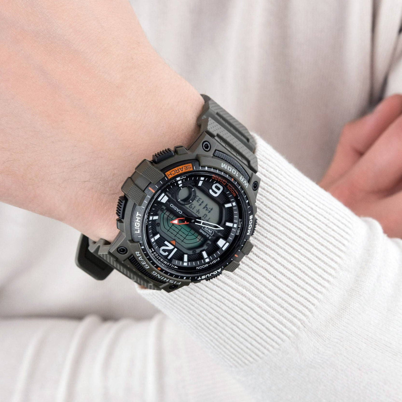 CASIO Sports Quartz Waterproof Mens Black Analog/Digital Combo WSC-1250H-1A