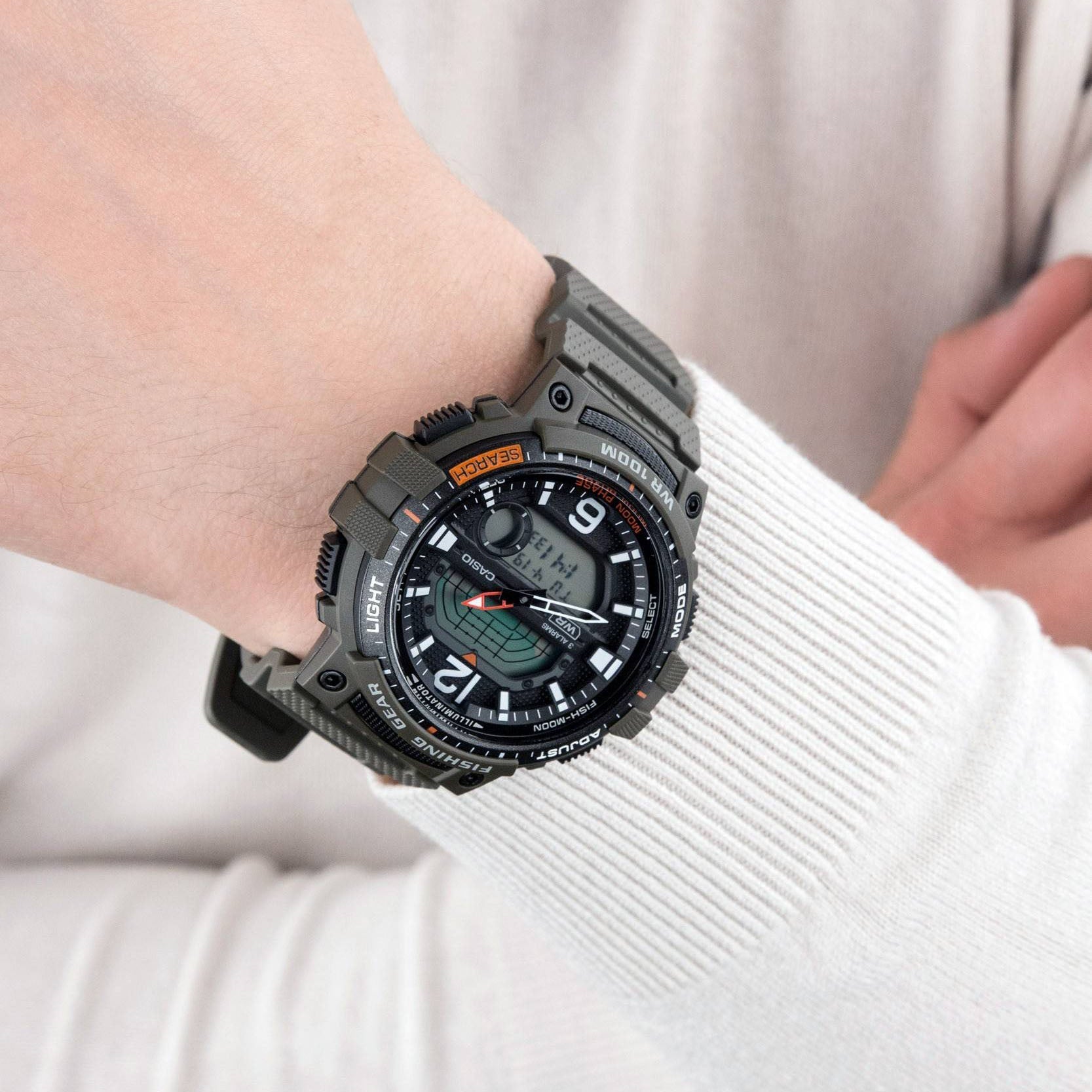 CASIO Sports Quartz Waterproof Mens Black Analog/Digital Combo WSC-1250H-1A