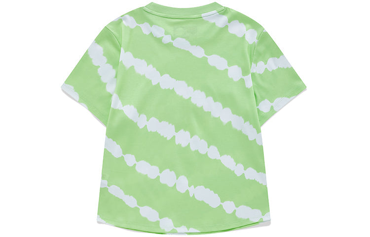 FILA FUSION Contrasting Colors Printing Slim Fit Knit Short Sleeve Green T11W131102F-LG