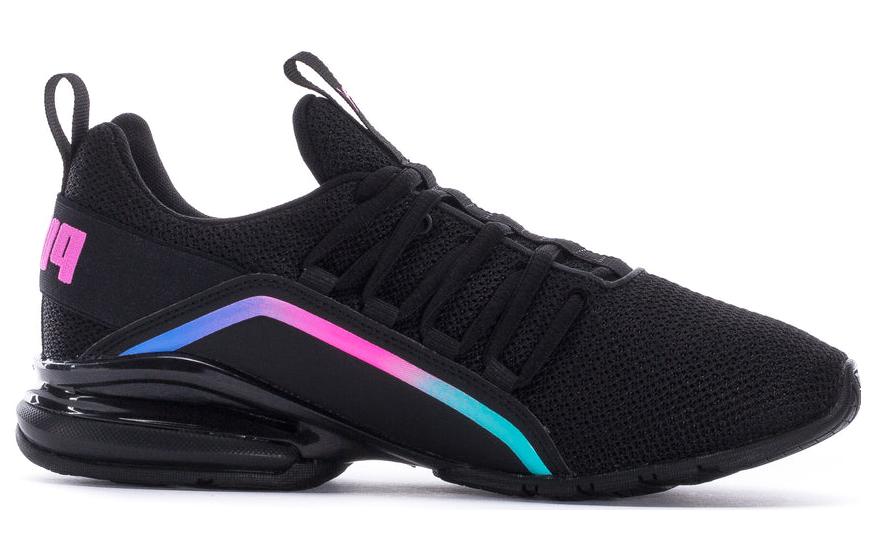 (WMNS) PUMA Axelion Mesh Fade 'Black/Luminous Pink' 377178-01
