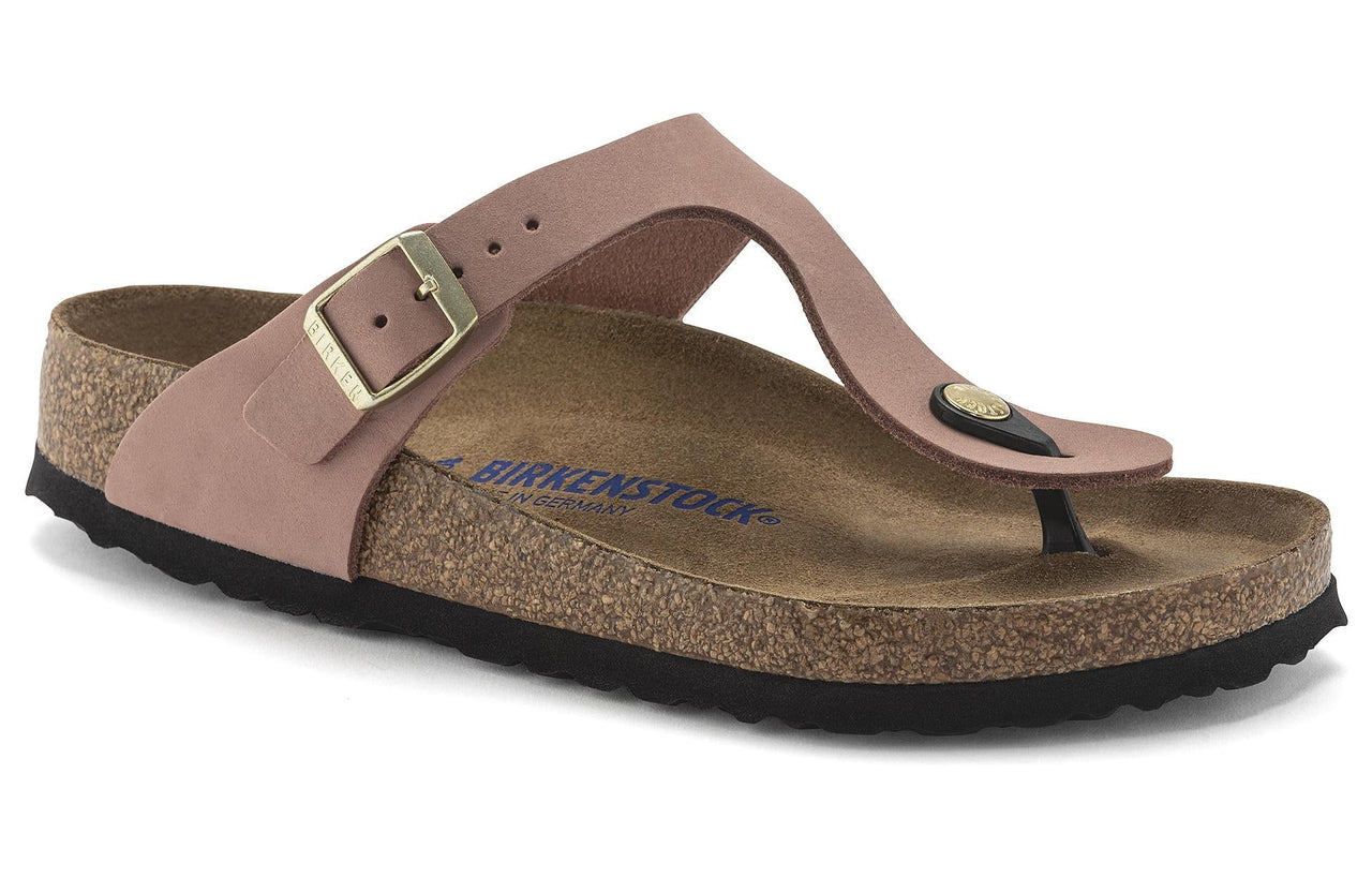 Birkenstock Gizeh Soft Footbed Nubuk Leather Narrow Fit Sandals 'Geo Camo Khaki' 1024106