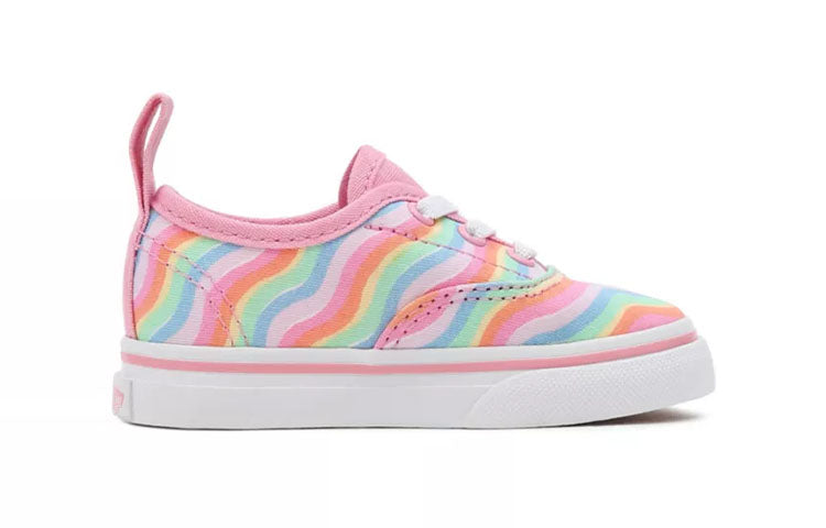 Vans Authentic Wavy Rainbow Elastic Lace 'Pink Blue Green' VN0A34A1ARI