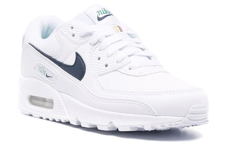 (WMNS) Nike Air Max 90 Low-Top White/Blue DH1316L-101