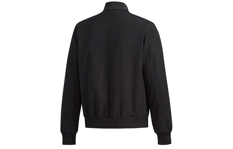 adidas EI JKT FL BOMB Sports Knit Fleece Lined Jacket Black DT2486