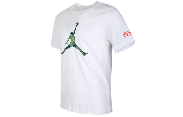 Air Jordan Jumpman Logo Basketbal lSports TEE Men White AT9181-100