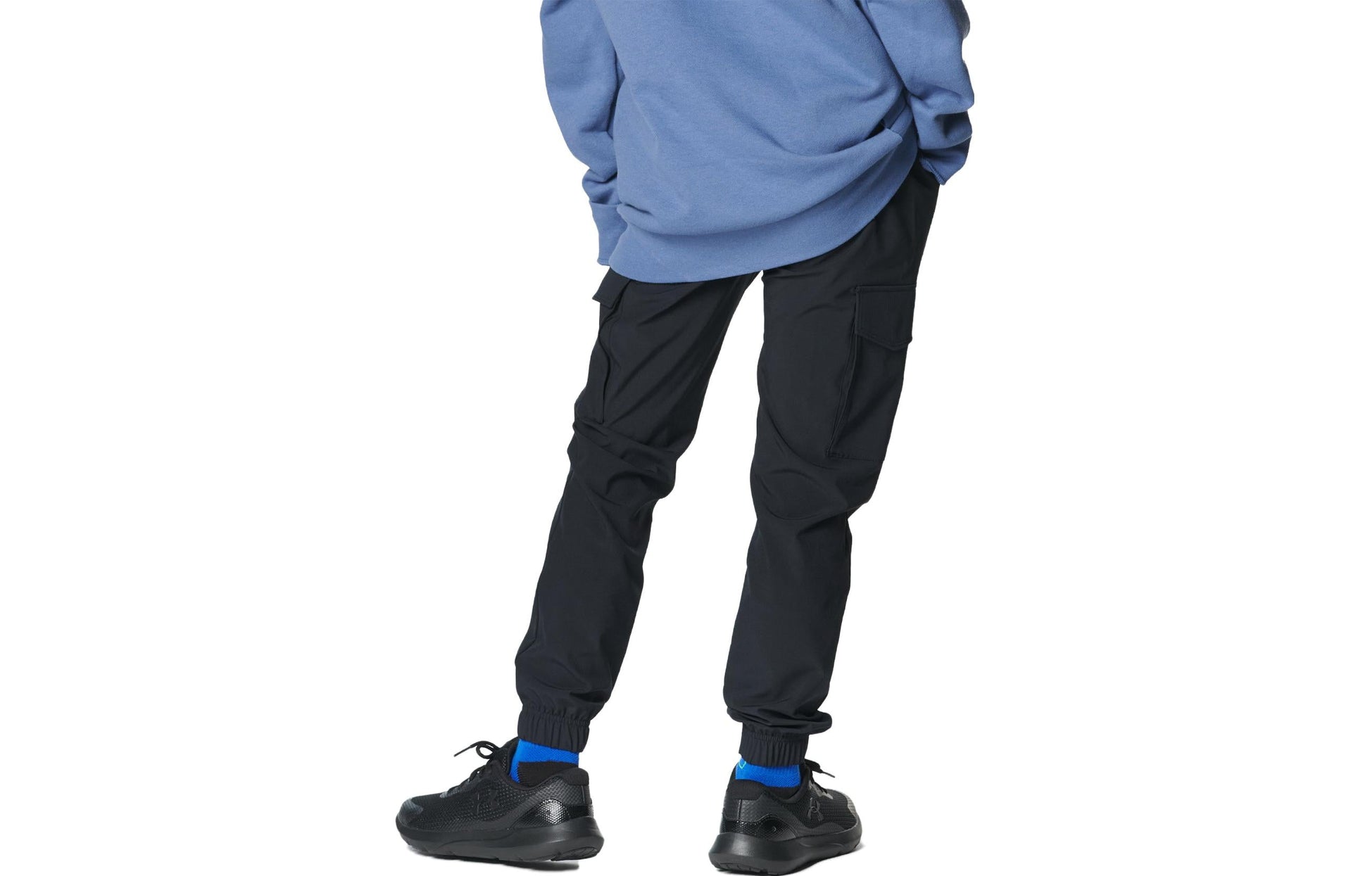 (GS) Under Armour Project Rock Pennant Woven Cargo Pants 'Black' 1380210-001