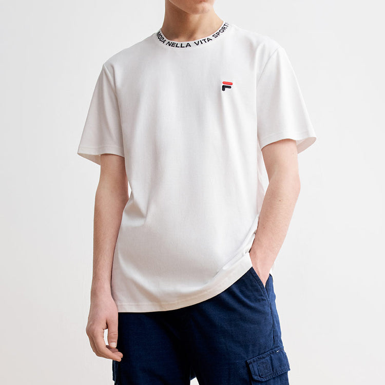 FILA Alphabet Collar Short Sleeve White F11M028172F-WT