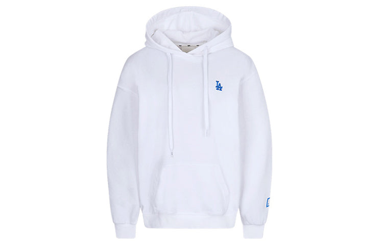 MLB Los Angeles Dodgers Retro Series hooded Loose Printing Long Sleeves Unisex White 31HDM1011-07W
