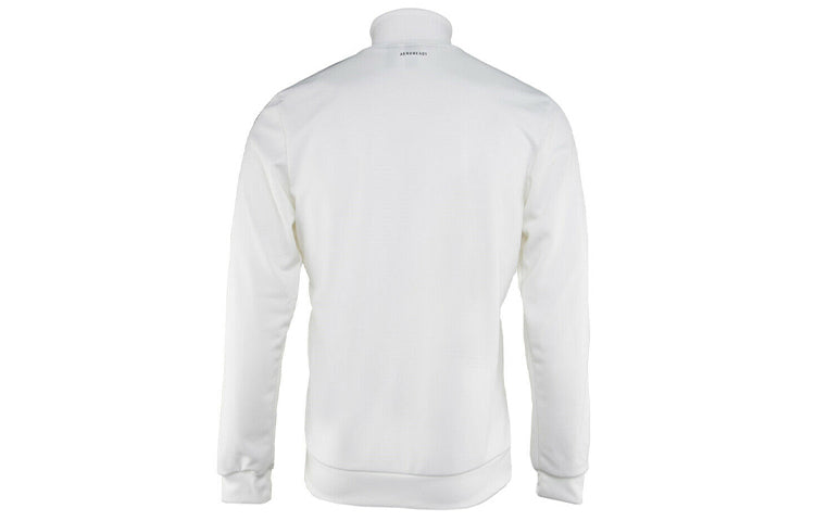 adidas Stand Collar Casual Sports Jacket White FM5319