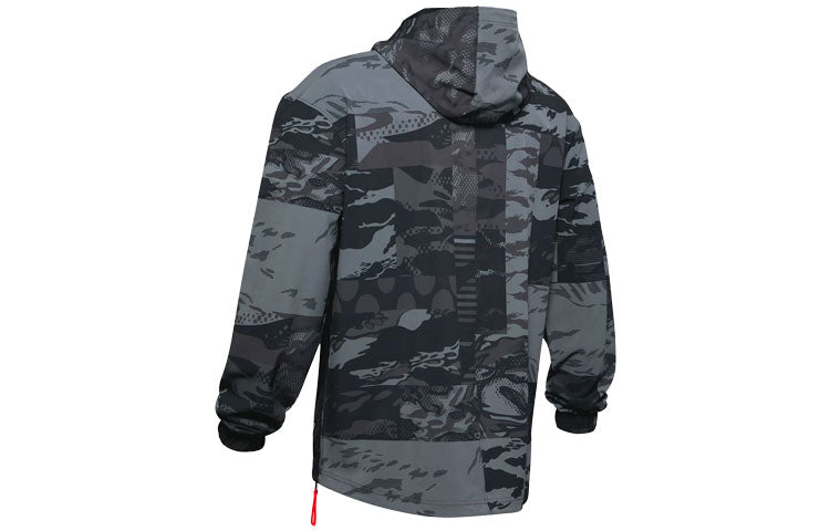 Men's Under Armour Moments Casual Sports Protection Hooded Jacket Black 1351337-001