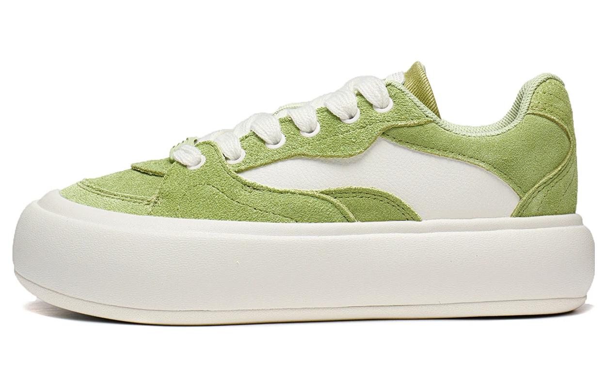 (WMNS) Li-Ning Platform Skate Shoes 'Green White' AZGT026-2