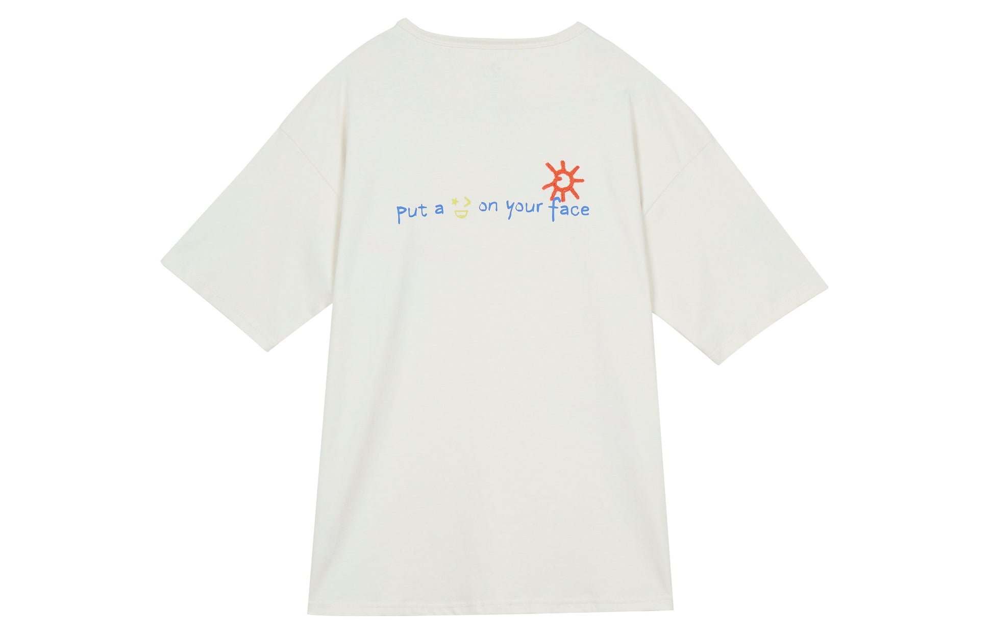 Converse Put-a-Smile-On-Your-Face Logo T-Shirt Asia Sizing 'White' 10024879-A01