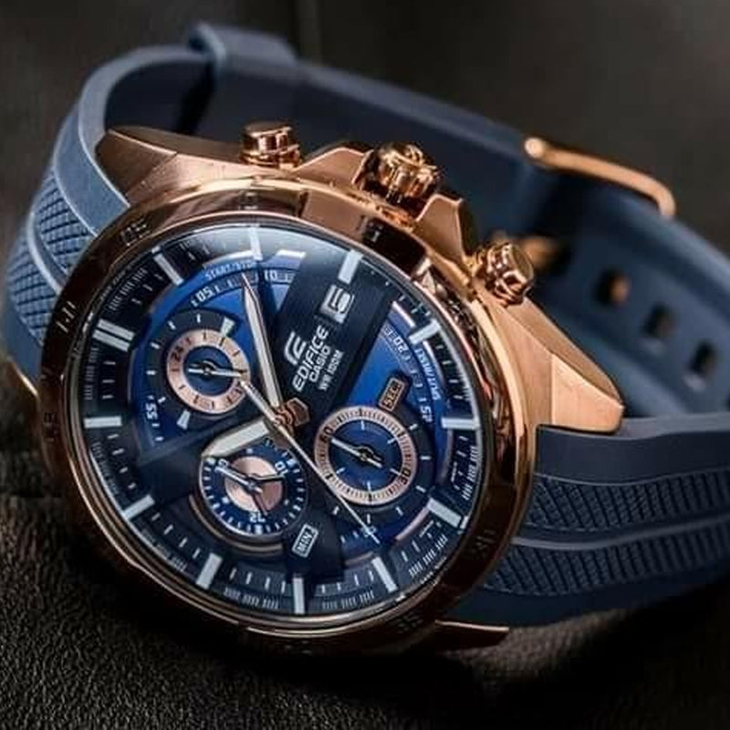 CASIO EDIFICESeries Men ses Black/Green Mens Blue Analog EFR-556PC-2AV