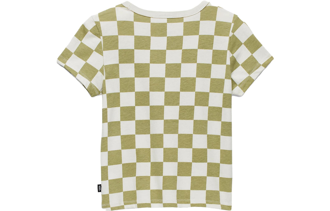 (WMNS) Vans Amstone Mini T-Shirt 'Olive Green' VN000F2ZBD4