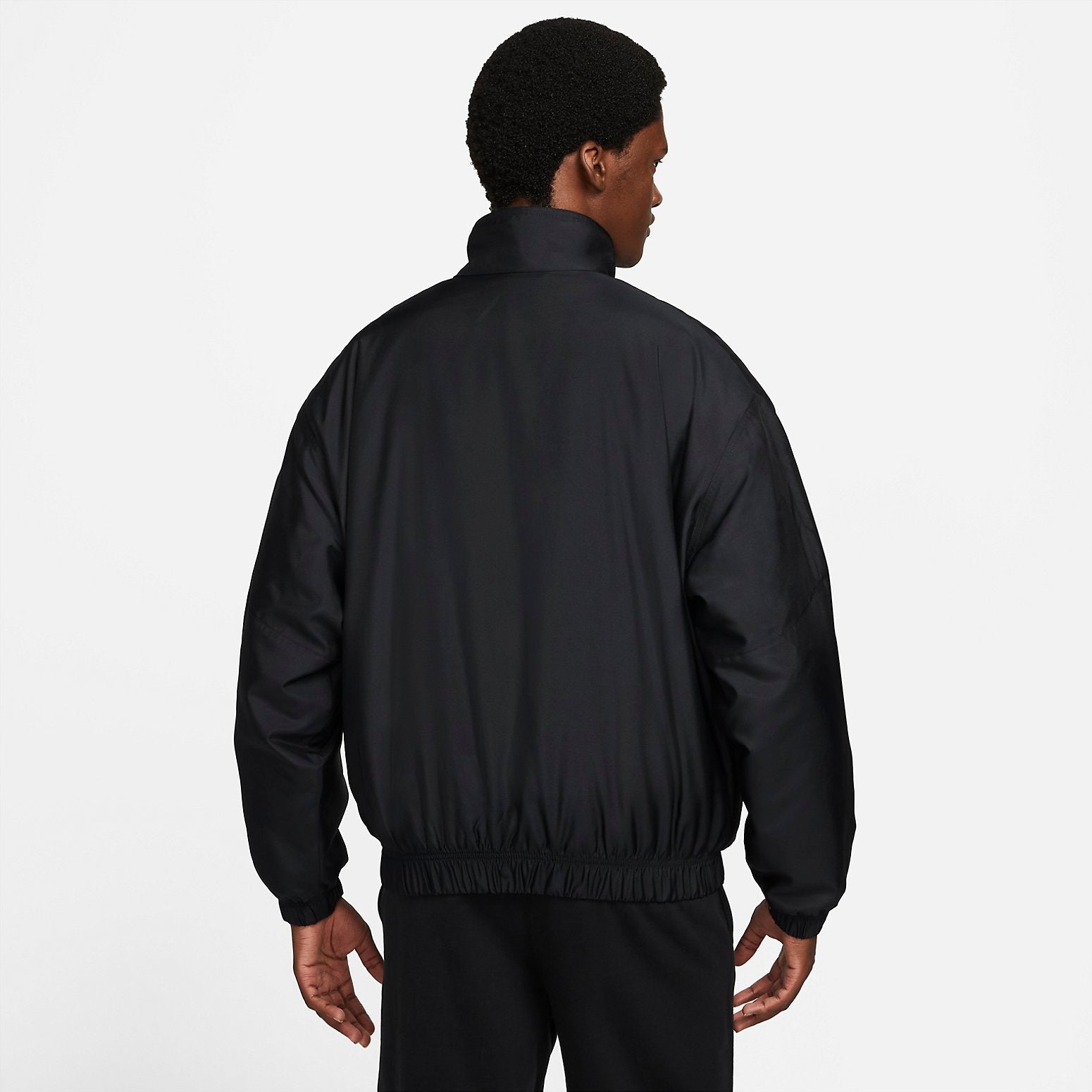 Nike Lab Solo Swoosh Satin Bomber Jacket 'Black Kumquat' DN1266-010