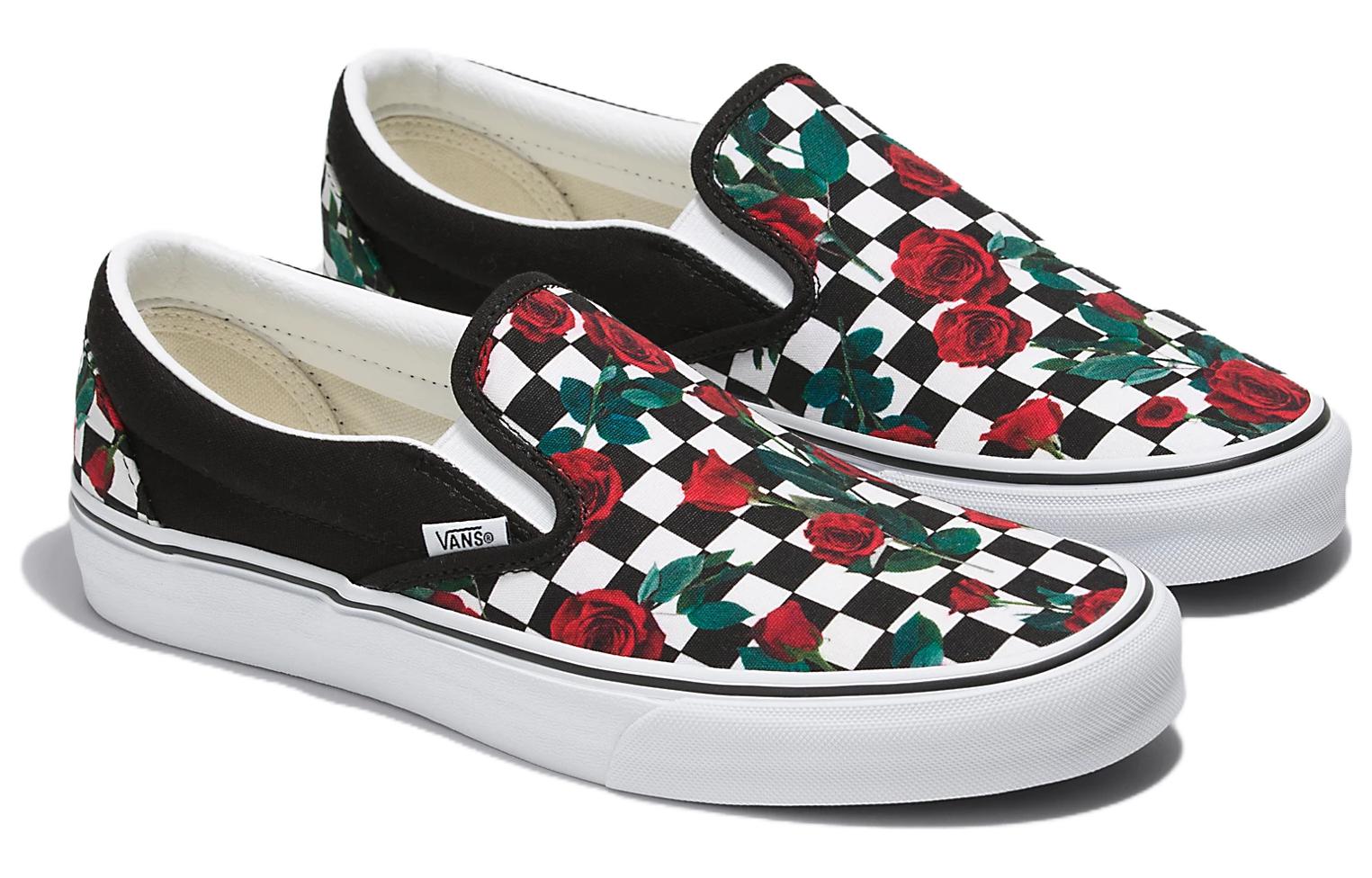 Vans Aura Checkerboard Customs 'Roses' VN0A3VC0946
