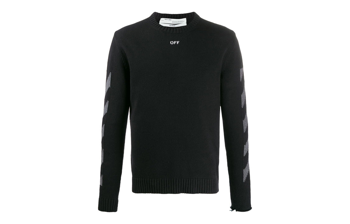 Off-White Logo Long Sleeves Pullover Black OMHE023R20G730181007