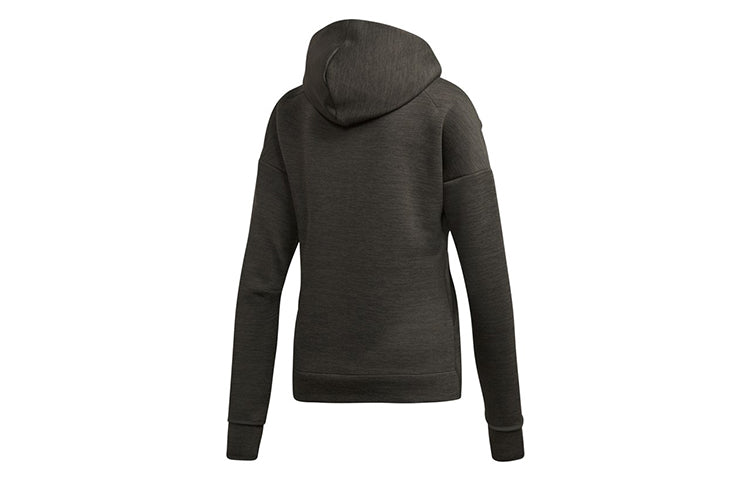 (WMNS) adidas Logo Printing Hooded Windblocker Jacket Grey EA0342
