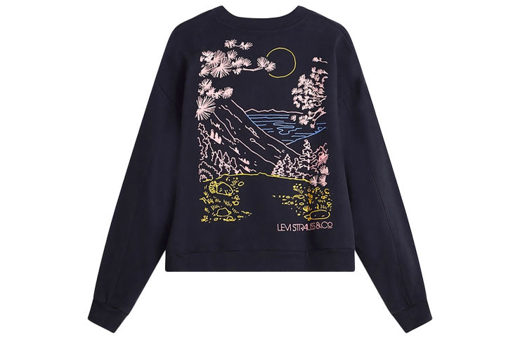 (WMNS) Levi's Pattern Printing T-Shirt 'Black' 85283-0030