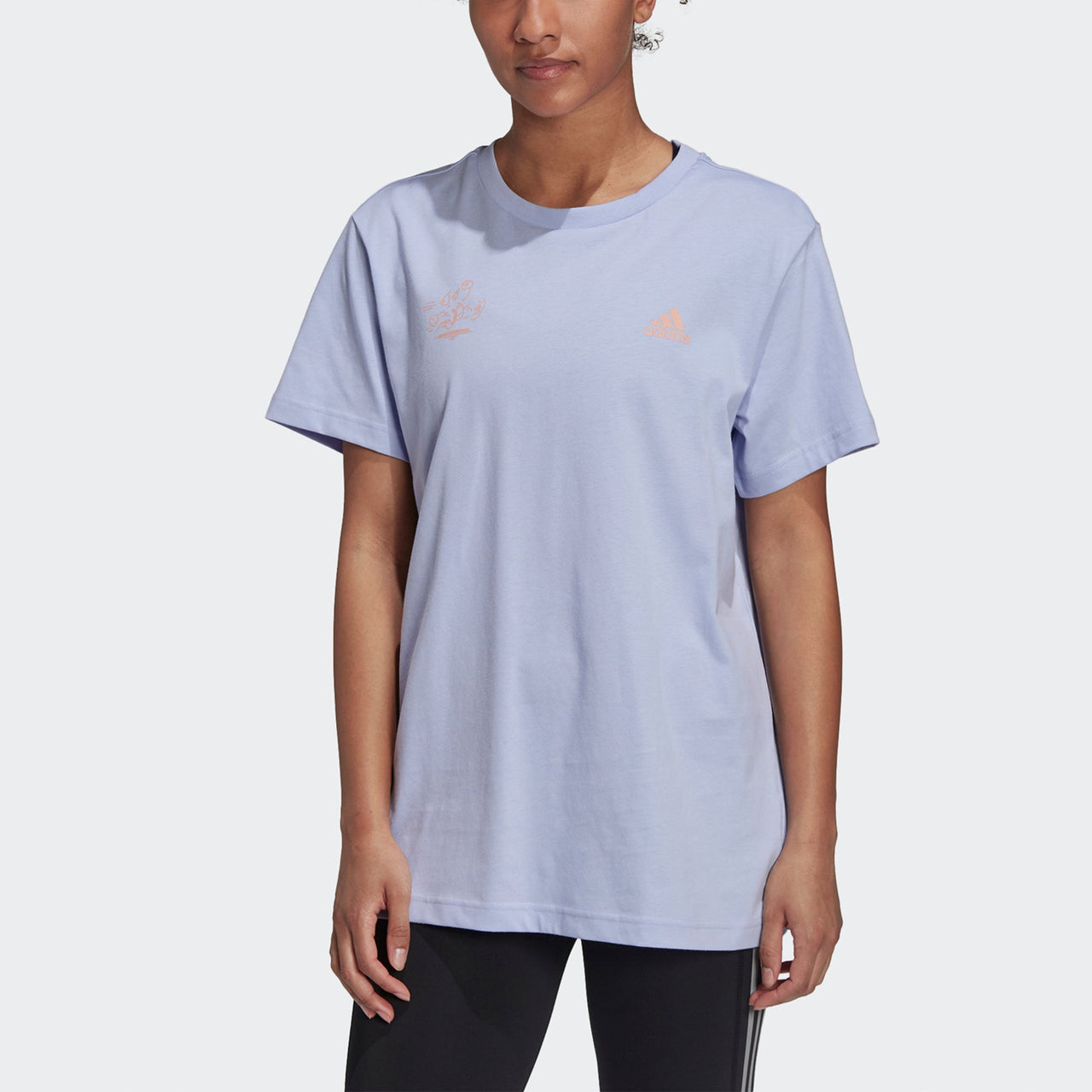 (WMNS) adidas Signature Tee 'Purple' GV1344