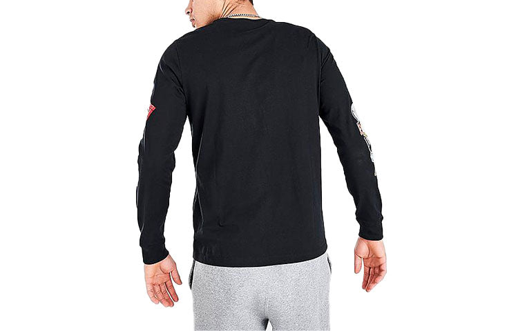 Air Jordan Varsity Casual Sports Long Sleeves Round Neck Breathable Black CV3407-010
