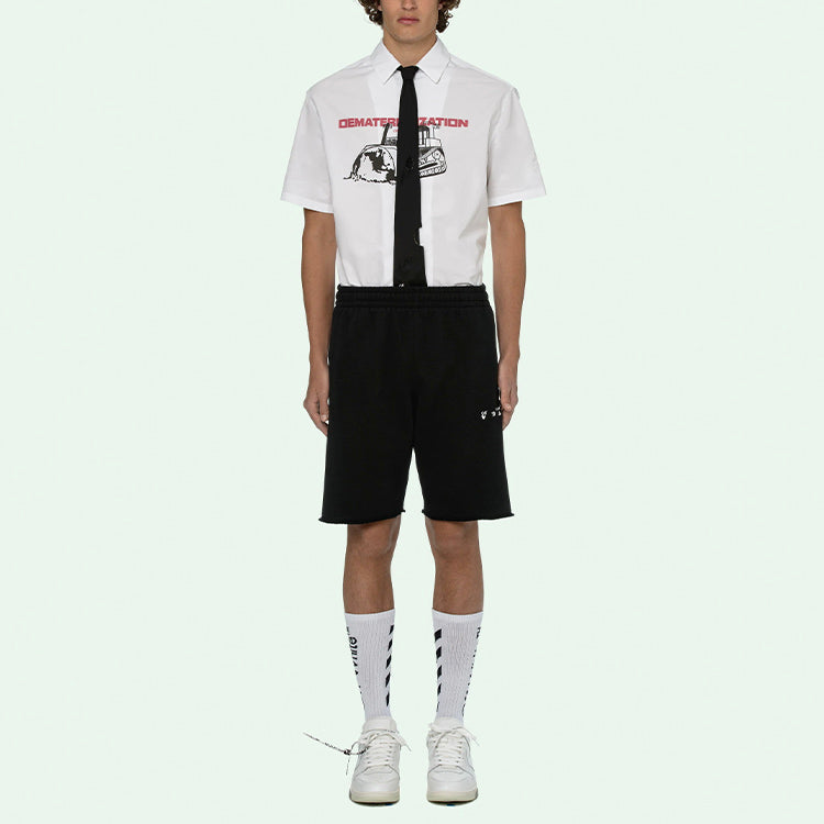 Off-White SS21 Logo Sports Shorts Black OMCI006S21FLE0011001