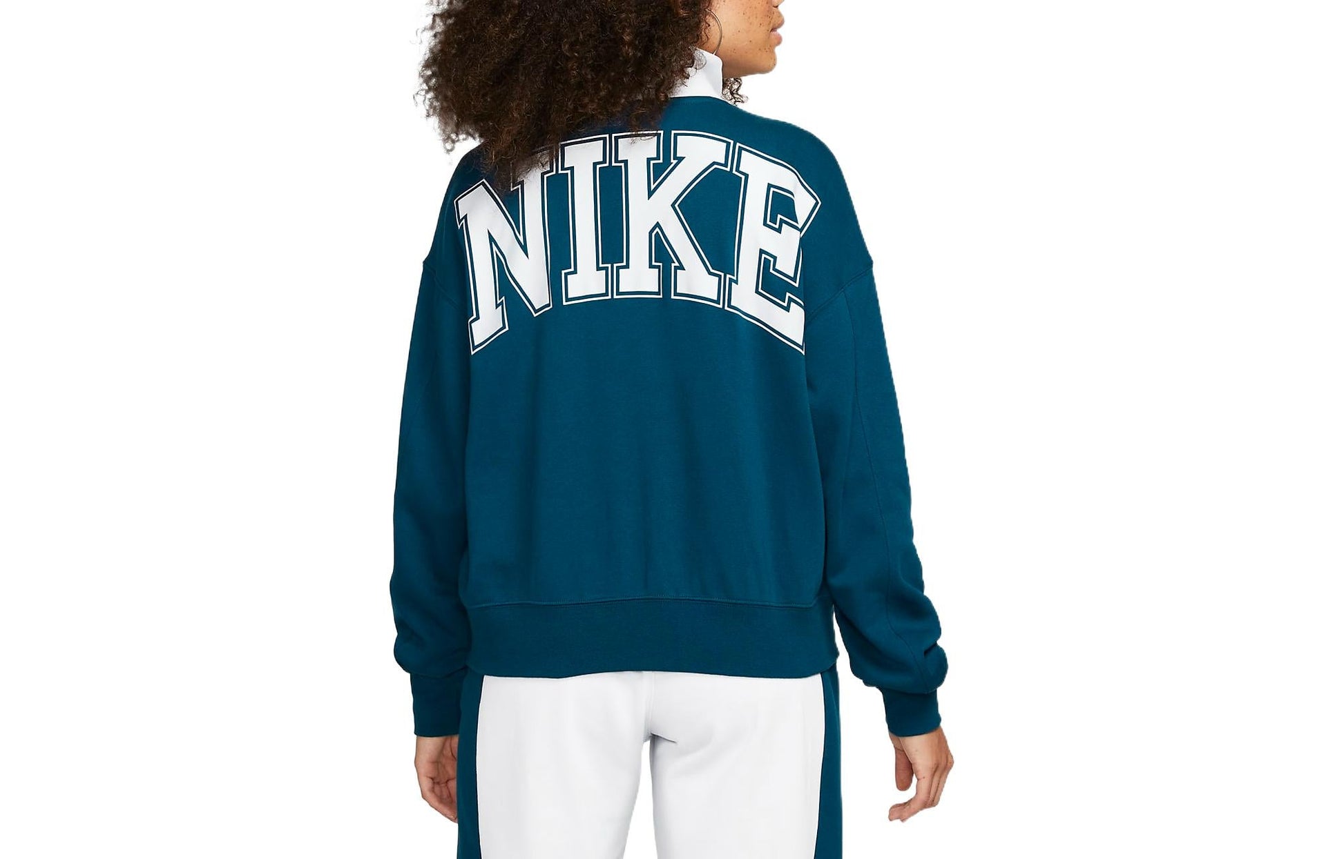 (WMNS) Nike Sportswear Quarter Zip Sweatshirt 'Teal Blue' DQ6944-460