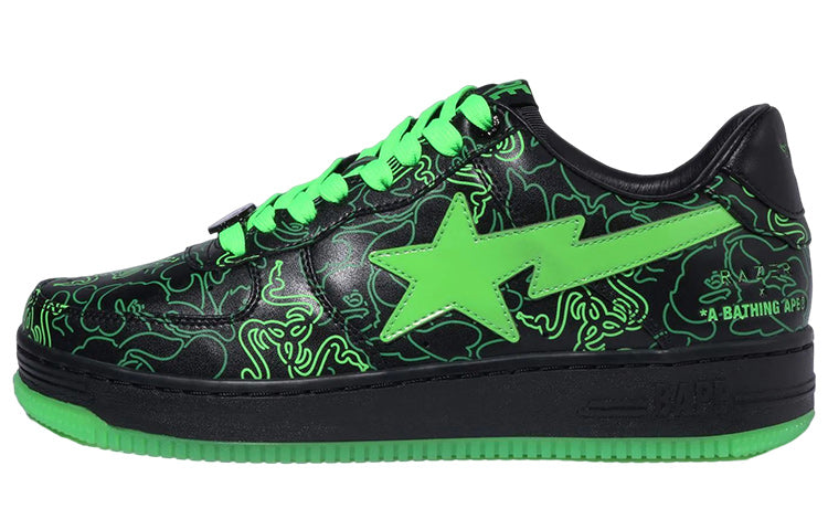 (WMNS) A BATHING APE X Razer Bape Sta 'Black Neon Green' 1I23-291-902-BG