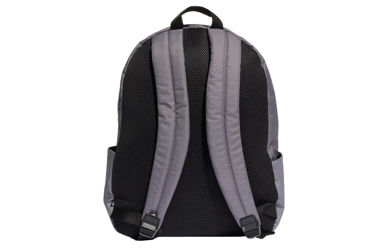 adidas Athleisure Casual Sports Stripe Printing Large Capacity schoolbag Backpack Unisex Gray HM9151