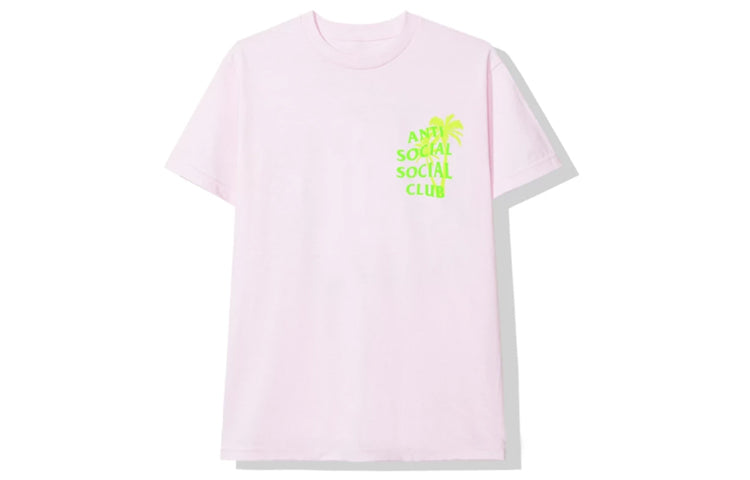 ASSC China limited Back Alphabet Logo Printing Short Sleeve Unisex Pink ASST384