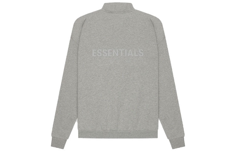 Fear of God Essentials SS21 Mockneck Half Zip Pullover 'Dark Heather Oatmeal' FOG-SS21-611