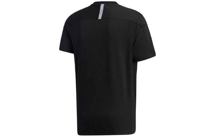 adidas The Tee Ref Bar Logo Printing Round Neck Short Sleeve Black GP0986