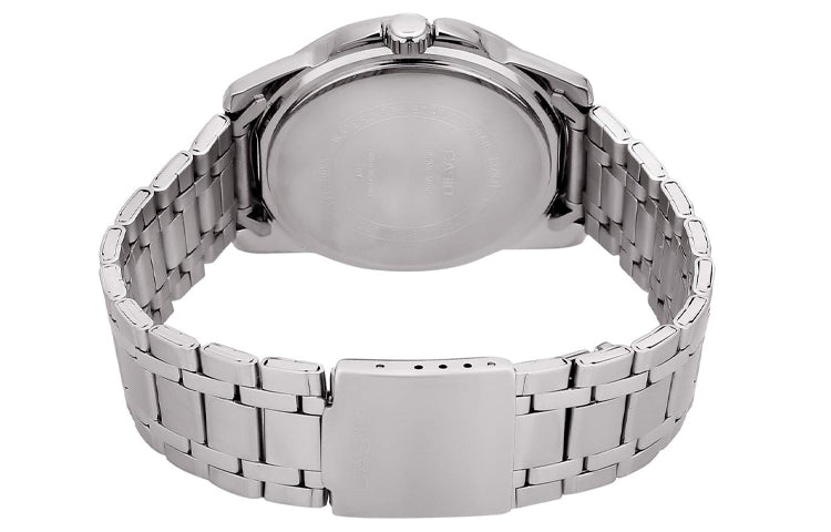 CASIO Stainless Steel Strap Quartz Waterproof Mens SilverBlue Analog MTP-1314D-2A