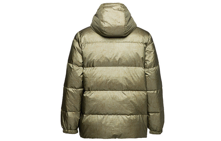 Converse Mid-length Printed Down Puffer Jacket Asia Sizing 'Metallic Green' 10007262-A01