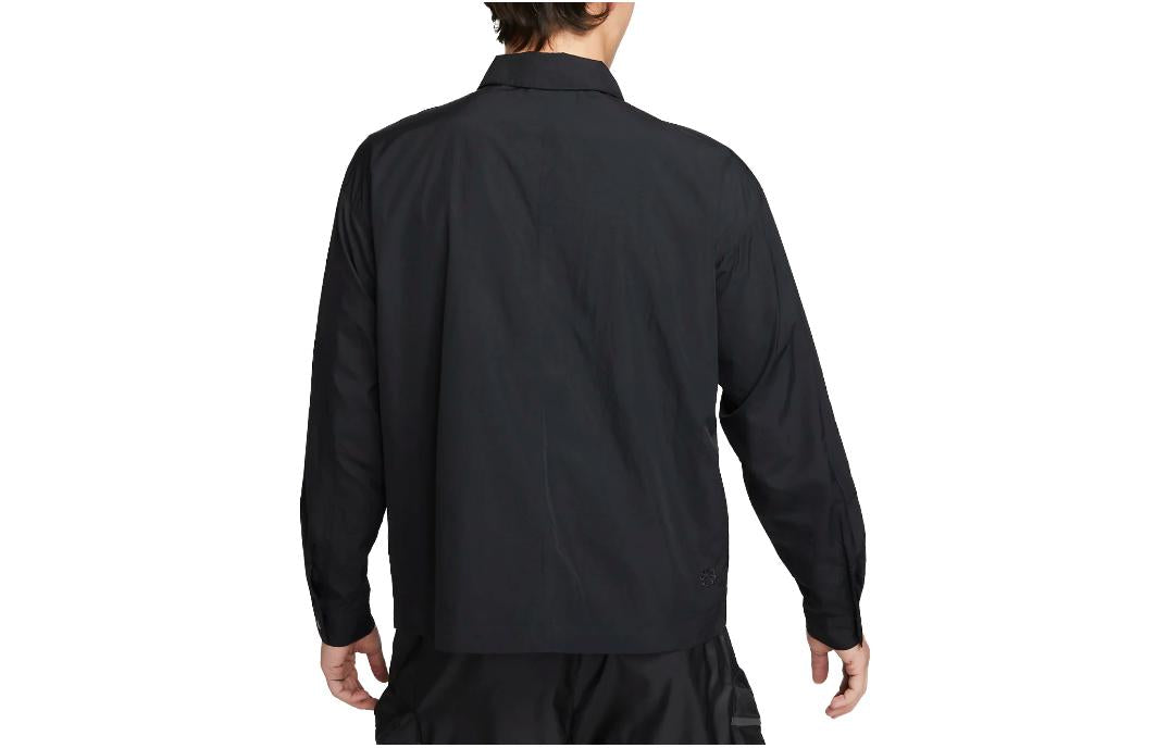 Nike Sportswear Tech Pack Woven Long-sleeve Shirt 'Black' DX0206-010
