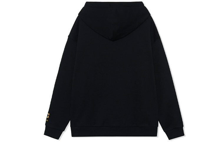 Li-Ning Sports Living Series Alphabet Embroidered Loose Couple Style Hoodie 'Black' AWDRB80-6
