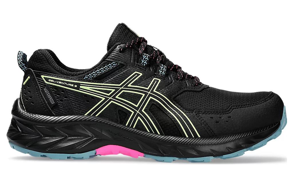(WMNS) ASICS Gel-Venture 9 Waterproof 'Black Lime Green' 1012B519-002