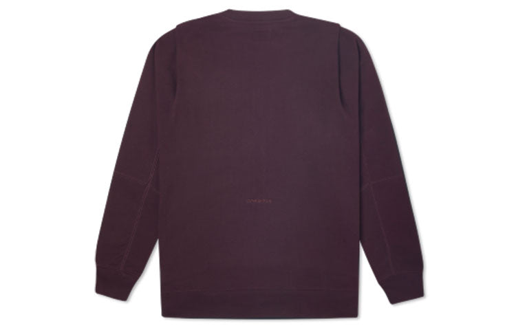 (WMNS) Converse Gender Neutral Converse Shapes Bubble Crewneck Sweatshirt Asia Sizing 'Black Currant' 10021718-A03