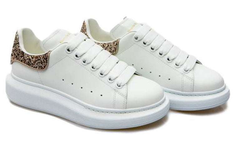 (WMNS) Alexander McQueen Oversized Sneaker 'White Calico Glitter' 718239WICYG9593